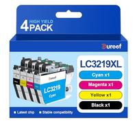 Gureef LC3219XL Ink Cartridges for Brother LC3217 Ink Cartridges Multipack for Brother MFC-J6530DW Compatible with MFC-J5335DW MFC-J5730DW MFC-J5930DW MFC-J6935DW (B/C/M/Y)