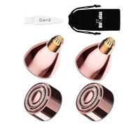 Gurelax Replacement Heads for Flawless Facial Hair Remover, Gen 3 Pro, Face and Eyebrow Blades, 18k Gold, with Flannel Bag