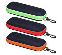 Gurfzcyuoo 3Pcs Glasses Case, EVA Zipper Women Glasses Cases, Portable Denim Fabric Hard Spectacle Cases Men Spectacles Box Women's Eyeglasses Sunglasses Case Eyewear Protector Sunglasses Box