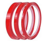 Gurfzcyuoo Double Sided Tapes, 3Pcs 15m Strong Double Sided Sticky Tape, Removable Traceless Nano Tape Red Liner Super Strong Sticky Self Clear Adhesive Sticky Tapes for Kitchen, Party, Photos