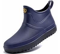GURGER Wellington Boots Mens Wellies Ankle Short Rubber Rain Boots Waterproof Dark Blue Size 6.5