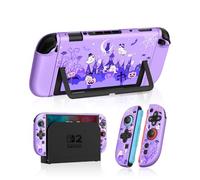 Gurgita Dockable Case for Nintendo Switch 2 - Cute Cool Cartoon Design Soft TPU Grip Cover for Joy-Con Purple Eyes PC for Switch 2 Protective Case 2025 for Boys Teens Girls