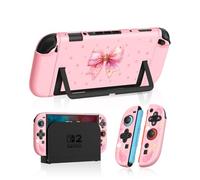 Gurgita Dockable Case for Nintendo Switch 2 - Cute Kawaii Cartoon Design Soft TPU Grip Cover for Joy-Con PK MSNZS PC for Switch 2 Protective Case 2025 for Girls Boys Teens