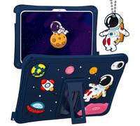 Gurgitat for iPad A16 Case/10th Generation Case - Boys Teens Cool Cartoon Astronaut Space Men 3D Silicone 10.9 Inch 2022 Tablet Cover with Stand for iPad 11th 11 Inch 2025