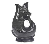 Gurgly Iconic Gunmetal Glug Jug Large 28cm 1.4L - Fish Water Jug, Decorative Fish Vase, Ornament, Carafe