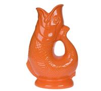 Gurgly Iconic Orange Glug Jug Large 28cm 1.4L - Fish Water Jug, Decorative Fish Vase, Ornament, Carafe