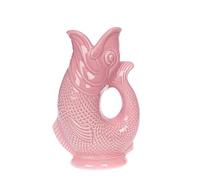 Gurgly Iconic Pink Glug Jug Small 23cm 750ml - Fish Water Jug, Decorative Fish Vase, Ornament, Carafe