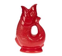 Gurgly Iconic Red Glug Jug Large 28cm 1.4L - Fish Water Jug, Decorative Fish Vase, Ornament, Carafe