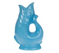 Gurgly Iconic Turquoise Glug Jug Large 28cm 1.4L - Fish Water Jug, Decorative Fish Vase, Ornament, Carafe
