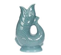 Gurgly Iconic Verdigris Glug Jug Large 28cm 1.4L - Fish Water Jug, Decorative Fish Vase, Ornament, Carafe