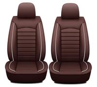 GuriDo Car Seat Covers for Mazda 2 3 BK BL Grande Punto Grand Cherokee WJ, Front Pair PU Leather Seat Protectors Airbag Compatible Luxury Waterproof Vehicle Cushion Pads,E/Brown