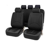 GuriDo Car Seat Covers Full Set for Toy-ota Yaris 2006-2011, Leather Full Surround Front Rear Seat Protector Interior Accessories,A/Black