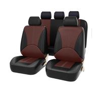 GuriDo Car Seat Covers Full Set for Vauxhall Insignia 2013-2017, Leather Full Surround Front Rear Seat Protector Interior Accessories,D/Black Coffee