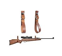 GuRK Adjustable Leather Gun Hanger for Rifle and Shotgun, Unique Gun Wall Mount (Gun Loop Maximum 8-1/2")