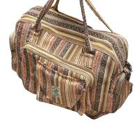 Gurkha Hemp Laptop & Travel Bag | Handmade Eco-Friendly Shoulder & Hand Carry 19" Large | 2 Large Compartments, Laptop Sleeves 14", Multiple Zipper Pockets | Sustainable Hemp Cotton Blend