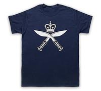 Gurkha Regimental Insignia Badge Logo Mens T-Shirt, Navy Blue, Large