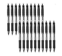 Gurkkst 20 PACk 0.5mm Gel pens Black Retractable Rollerball Pens Smooth Pens for Adult or Kids Writing School & Office Supply