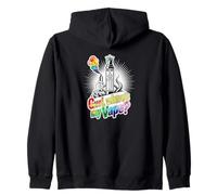 Gurl Where’s My Vape? Funny LGBTQ Rainbow Vape Humor Zip Hoodie