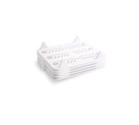 Gurlideo 10 Packs Clothes Storage Tray T-Shirt Organiser Clothes Tray Stackable for Shirts, T-Shirts, Shorts, White (33x25.5cm)
