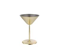 Gurlideo Metal Cocktail Glasses, 8 Oz Unbreakable Cocktail Glasses, Stainless Steel Martini Glasses for RV Bar Wedding Graduation Party, Gold