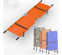 Gurney Folding Rescue Stretcher, Patient Emergency Medical Stretcher, Outdoor Lifesaving Back Stretcher, Portable Gurney Stretcher Lightweight Aluminum Alloy Stretcher(Orange)
