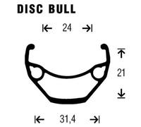 Gurpil 6b Disc Bull 26´´ 6b Disc Mtb Front Wheel 9 x 100 mm Black