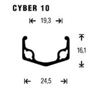 Gurpil Cyber 10 20´´ Rear Wheel 9 x 135 mm Silver