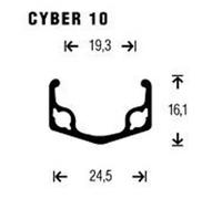 Gurpil Cyber 10 24´´ Qr Mtb Front Wheel 9 x 100 mm Silver