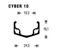 Gurpil Cyber 10 24´´ Qr Mtb Rear Wheel 9 x 135 mm Silver