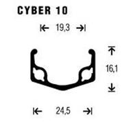 Gurpil Cyber 10 24´´ T Mtb Front Wheel 9 x 100 mm Silver