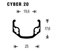Gurpil Cyber 20 24´´ Mtb Rear Wheel 9 x 135 mm Black