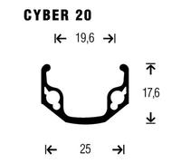 Gurpil Cyber 20 26´´ Disc Mtb Rear Wheel 9 x 135 mm Black
