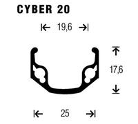 Gurpil Cyber 20 26´´ Mtb Rear Wheel 9 x 135 mm Black / Black