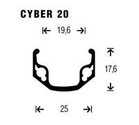 Gurpil Cyber 20 8s 26´´ Qr Mtb Rear Wheel 9 x 135 mm Silver