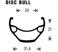 Gurpil Disc Bull M4050 26 isc Mtb Front Wheel 9 x 100 mm Black