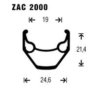 Gurpil 63931 26-Inch Zac front wheel tyre, Black.
