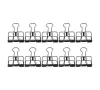 Gurtt 10 PCS Creative Metal Hollow-out Long Tail Clip 51mm Extra Large Binder Clips for School Supplies(Black)