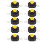 Gurtt 10 Pcs Self-Lock Push Button Switch 2 Pin Latching Mini On/Off Switch, Micro Control for Flashlight Light Lamp 0.5A 30V