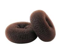 Gurtt 2 PCS Extra Large Size Hair Bun Donut Maker10.5-11cm Ring Style Chignon Buns Maker for Thick and Long Hair Brown
