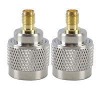 Gurtt 2 Pcs UHF Male to SMA Female Antenna Adapter SO239 PL259 Connector RF Coaxial Adapter for TV Wireless LAN Devices Wi-Fi Radios External Antenna