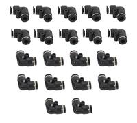 Gurtt 20 Pcs Pneumatic Tracheal Right Angle Joint with Quick Release Suitable for Tracheal Outer Diameter 6mm（PV6）