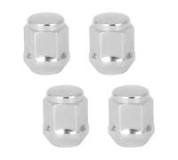 Gurtt 4 Pcs M12 x 1.25mm Universal Lug Nuts - Through-Hardened Steel Silver Tone