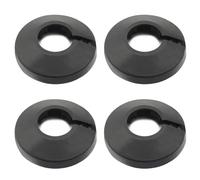 Gurtt 4PCS Water Pipe Covers, 0.79"/20mm Plastic Pipe Collars for Radiator & Wall Tube Decoration, High Temperature Resistant, Black