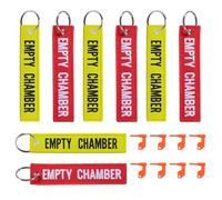 Gurtt Pack of 8 Safety Flag Chamber Safety Flag with 8 Key Rings,Orange/Yellow/Red