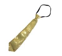 Gurtt Party Glitter Tie with Elastic Sequin Accessories for Men Women Sequin Costume for Carnival Theme Party Dance Disco Banquet Yellow