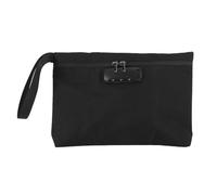 Gurtt Smell Proof Bags, Odor Proof Carbon Lining Money Bag with Combination Lock, Waterproof Portable Safe Storage Pouch for Cash, Bank Deposits, Credit Cards (Black)