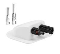 Gurtt Solar Double Cable Input Screw Connection with Photovoltaic Plugs and Socket Waterproof ABS Solar Plate Bracket Curved Dual Cable Connections Box
