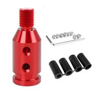 Gurtt Universal Gear Shift Knob Adapter, M12 X 1.25 Aluminum Alloy Replacement for Non Threaded Shifters, Car Manual Replacement Gear Stick (Red)