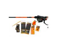Guru 10ft Feeder Rod and Reel Combo, Starter Feeder Fishing Kit, Casting 1-40g, Incl. 1.5oz Quiver Tip, 4000 Reel Loaded with 6lb Drag Line, 2 Ready Rigs, 2 Method Feeders, Method Mould, Code GRD272