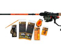 Guru 10ft Feeder Rod and Reel Combo, Starter Feeder Fishing Kit, Casting 1-40g, Incl. 1.5oz Quiver Tip, 4000 Reel Loaded with 6lb Drag Line, 2 Ready Rigs, 2 Method Feeders, Method Mould, Code GRD272